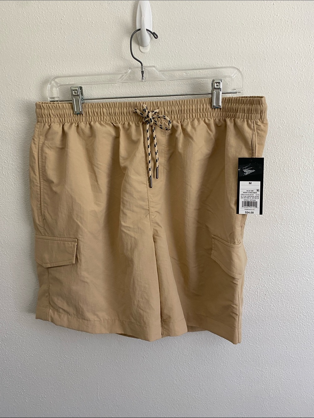 Original Use Khaki Cargo Drawstring Shorts